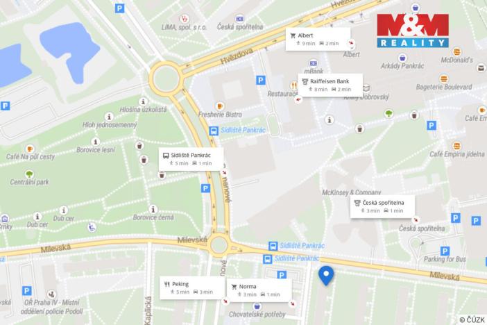 Pronájem bytu 1+1, Praha - Krč, Milevská, 34 m2