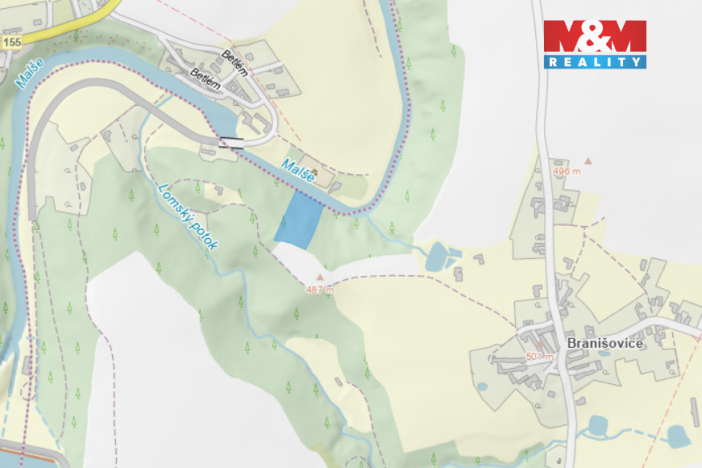 Prodej lesa, Římov - Branišovice, 6543 m2