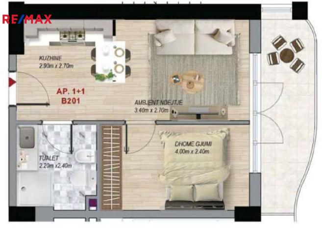 Prodej bytu 2+kk, Qerret, Kavaja, Albánie, 35 m2