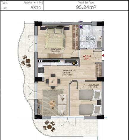 Prodej bytu 3+kk, Golem, kraj Tirana, Albánie, 95 m2