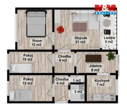 Prodej bytu 5+1, Liberec - Liberec XXIII-Doubí, Vackova, 90 m2