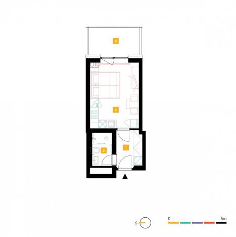 Pronájem bytu 1+kk, Praha - Stodůlky, Mukařovského, 26 m2
