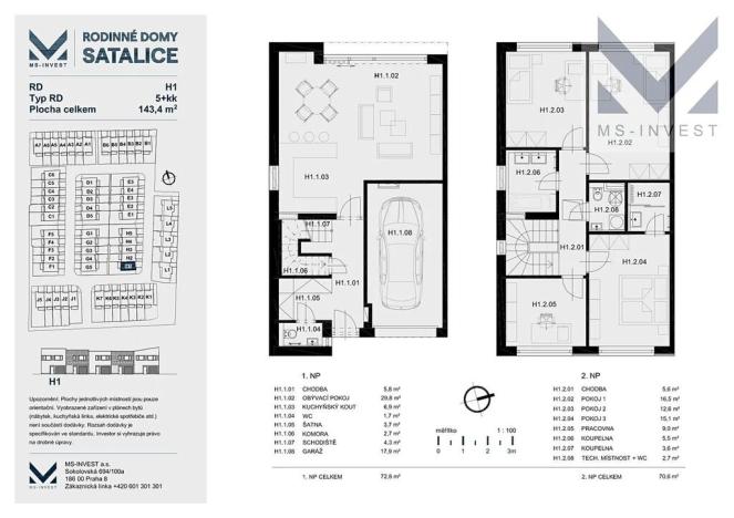 Prodej rodinného domu, Praha - Satalice, Trabantská, 143 m2