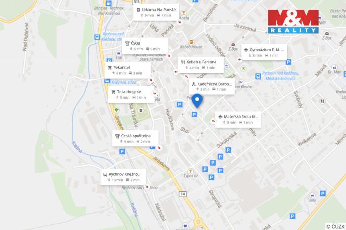 Pronájem bytu 2+1, Rychnov nad Kněžnou, Palackého, 51 m2