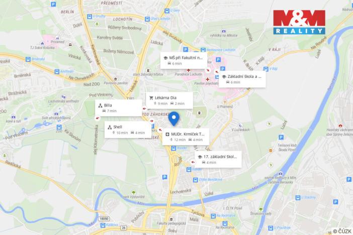 Pronájem bytu 2+kk, Plzeň - Severní Předměstí, Bolevecká, 54 m2