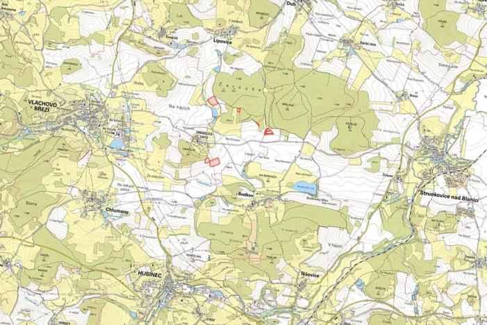 Prodej pole, Vlachovo Březí, 73859 m2