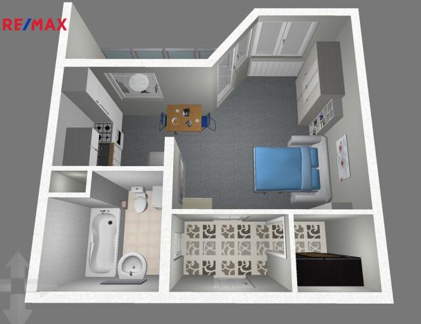 Pronájem bytu 1+1, Ostrava - Bělský Les, Horní, 35 m2