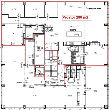 Pronájem kanceláře, Brno, Šumavská, 280 m2
