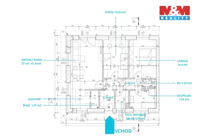 Prodej rodinného domu, Nýřany - Kamenný Újezd, 77 m2