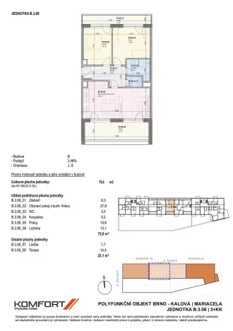 Prodej bytu 3+kk, Brno, Kalová, 77 m2