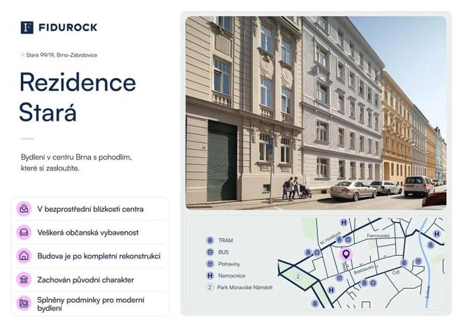 Prodej bytu 1+kk, Brno, Stará, 35 m2