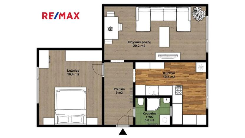 Prodej bytu 2+1, Plzeň, Komenského, 60 m2