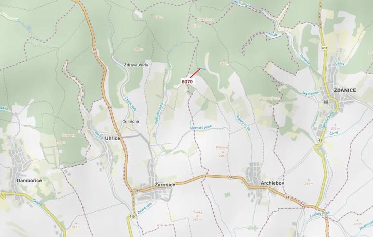 Dražba lesa, Archlebov, 2892 m2