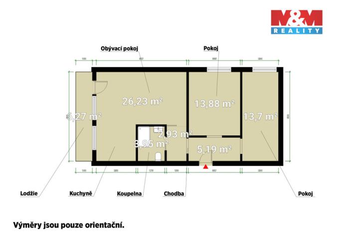 Pronájem bytu 3+kk, Praha - Karlín, U Sluncové, 65 m2