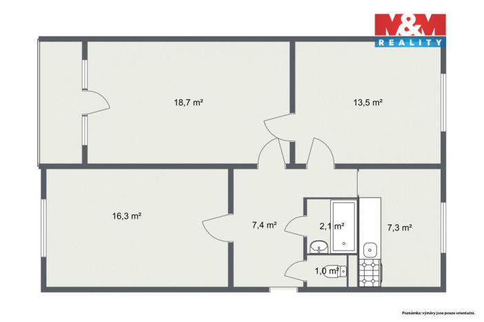 Prodej bytu 3+1, Nová Role, Rolavská, 67 m2
