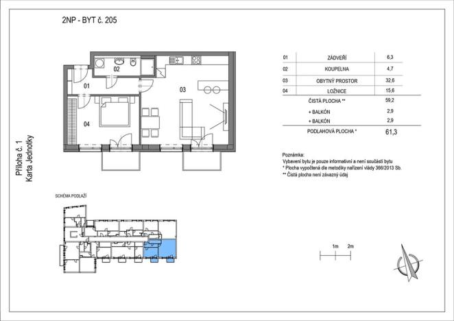 Prodej bytu 2+kk, Brno, Na pískové cestě, 60 m2