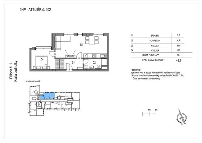 Prodej bytu 2+kk, Brno, Na pískové cestě, 47 m2