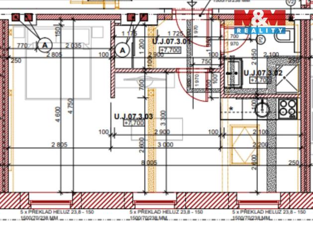 Pronájem bytu 2+kk, Humpolec, Nerudova, 35 m2