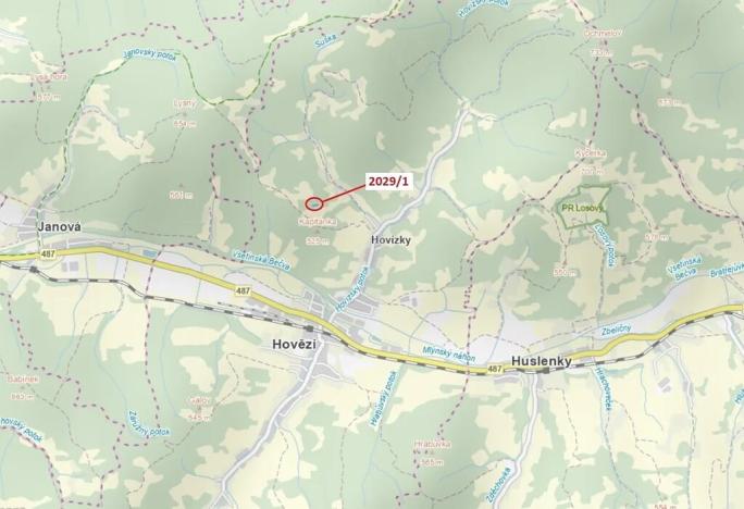 Dražba lesa, Hovězí, 680 m2