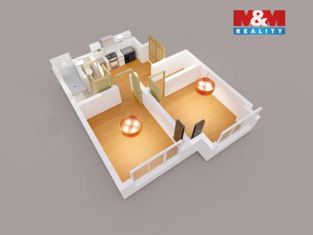 Pronájem bytu 2+kk, Praha - Holešovice, Jateční, 53 m2