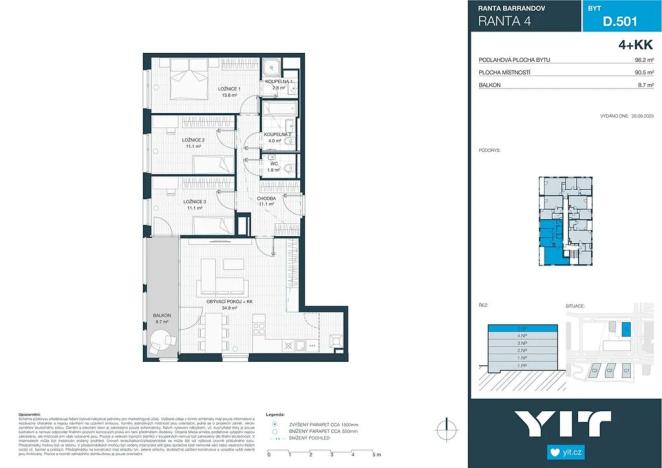 Prodej bytu 4+kk, Praha - Hlubočepy, Wassermannova, 91 m2
