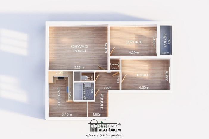 Prodej bytu 3+1, Hranice - Hranice I-Město, Hromůvka, 73 m2