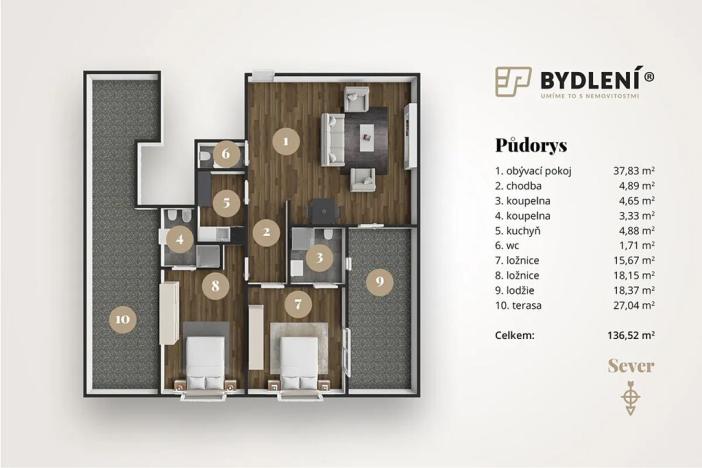 Prodej bytu 3+kk, Teplice, U Nových lázní, 92 m2