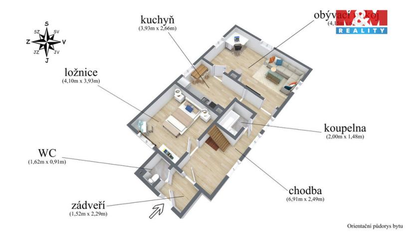 Prodej rodinného domu, Chomutov, Pražská, 69 m2