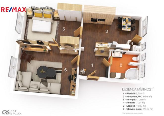 Pronájem bytu 2+1, Ostrava - Moravská Ostrava, Křižíkova, 76 m2