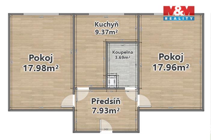 Pronájem bytu 2+1, Klatovy - Klatovy II, Plzeňská, 56 m2
