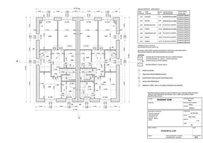 Prodej bytu 4+kk, Praha - Řepy, Otlíkovská, 125 m2
