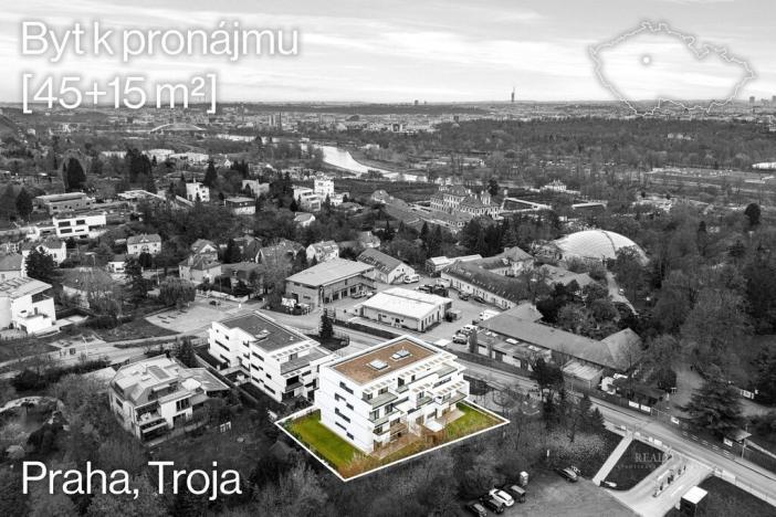 Pronájem bytu 2+kk, Praha - Troja, Pod Hrachovkou, 45 m2