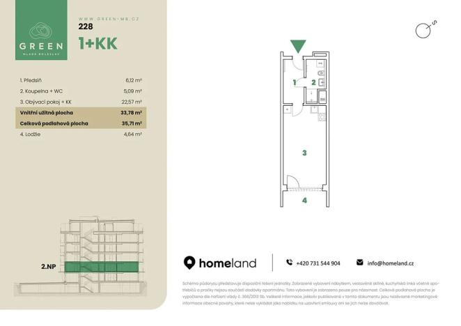 Prodej bytu 1+kk, Mladá Boleslav, 36 m2