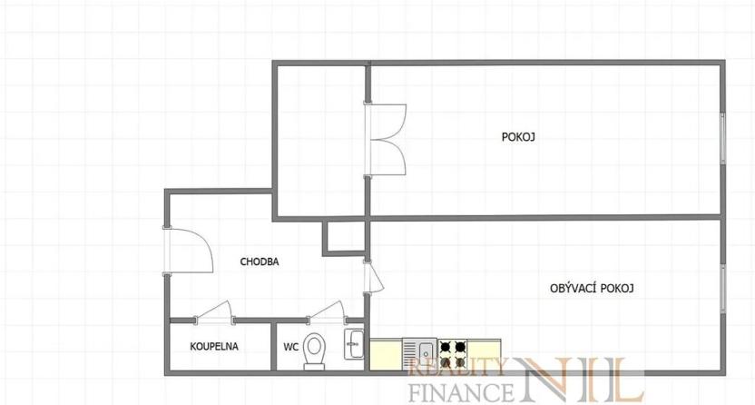 Pronájem bytu 2+kk, Plzeň, náměstí Republiky, 62 m2