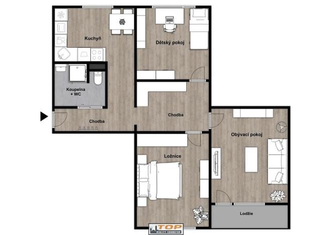 Prodej bytu 3+1, Jirkov, U Sauny, 71 m2