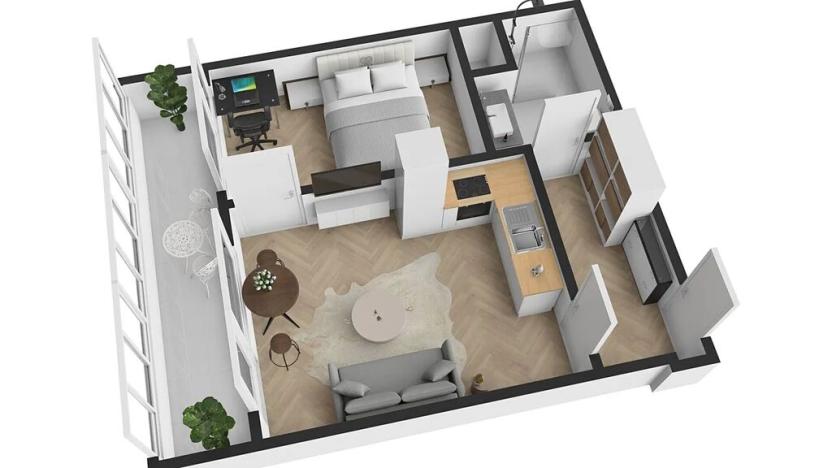 Pronájem bytu 2+kk, Praha - Krč, Bernolákova, 41 m2