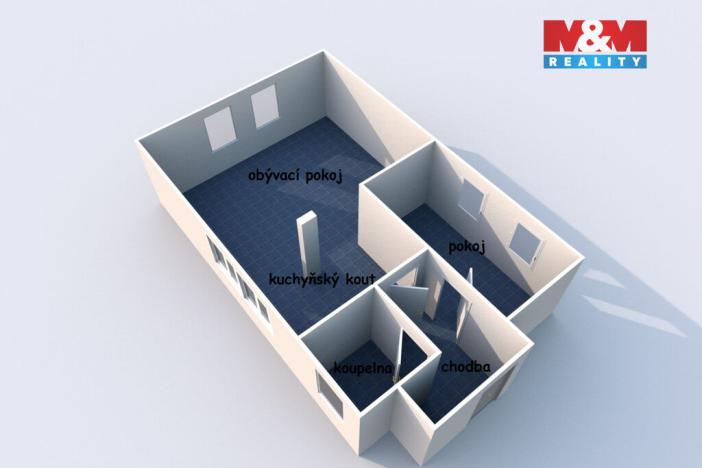 Pronájem bytu 2+kk, Lásenice, 55 m2