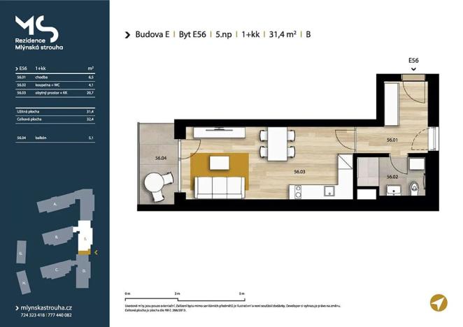 Pronájem bytu 1+kk, Plzeň, Pallova, 32 m2