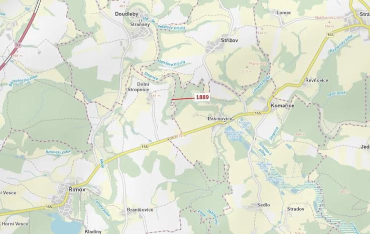 Dražba lesa, Římov, 265 m2