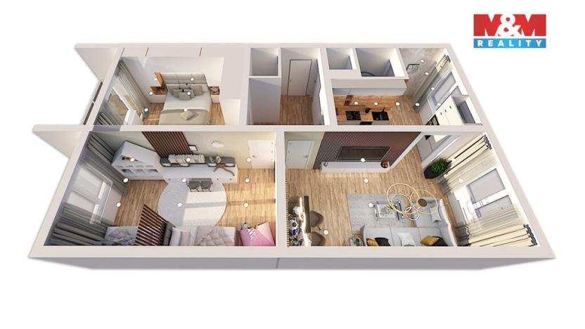 Prodej bytu 3+1, Třebíč - Nové Dvory, Velkomeziříčská, 76 m2