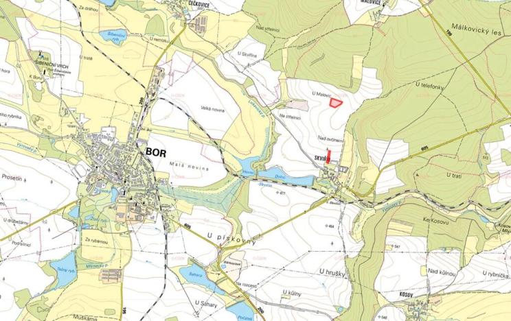 Prodej podílu pole, Bor, 8917 m2