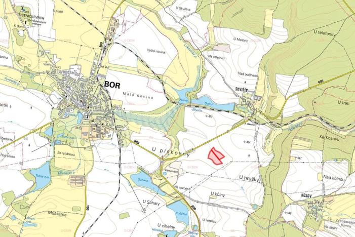 Prodej pole, Bor, 25302 m2