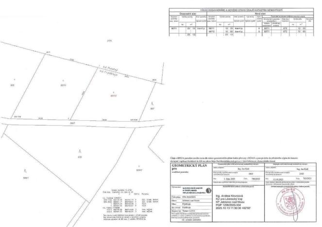 Prodej pozemku, Frýdštejn, 1080 m2