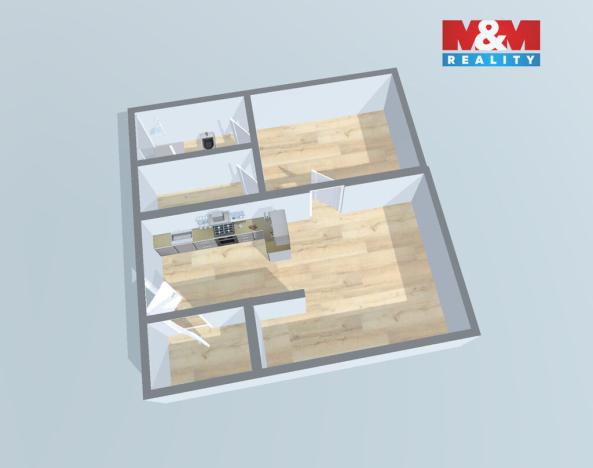 Pronájem bytu 2+kk, Kolín - Kolín II, Kmochova, 62 m2