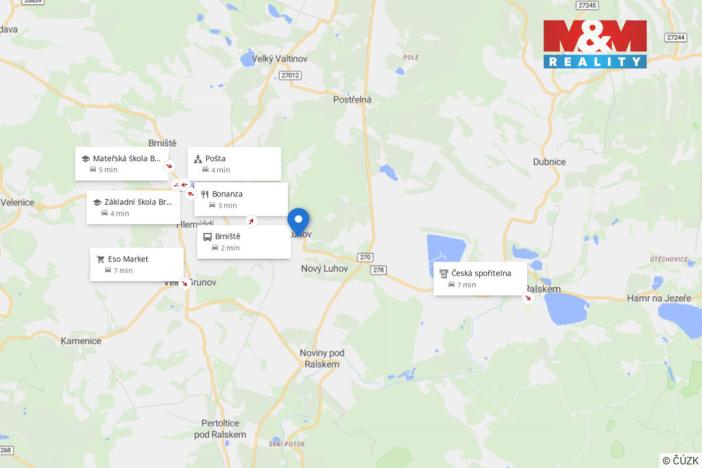 Pronájem bytu 1+1, Brniště - Luhov, 34 m2