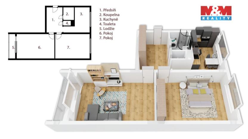 Prodej bytu 2+1, Hradec Králové - Nový Hradec Králové, Selicharova, 55 m2