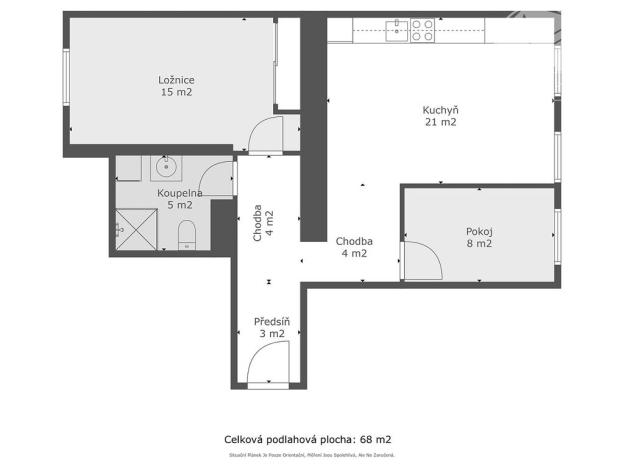 Prodej bytu 3+kk, Praha - Smíchov, Grafická, 69 m2