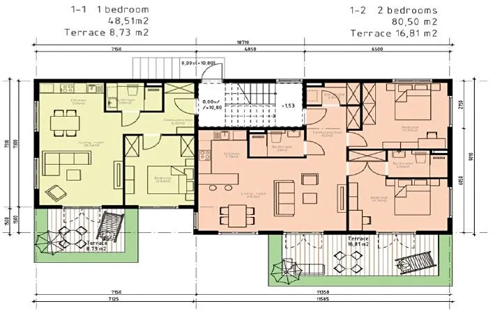 Prodej bytu 3+kk, Tivat, Černá Hora, 76 m2