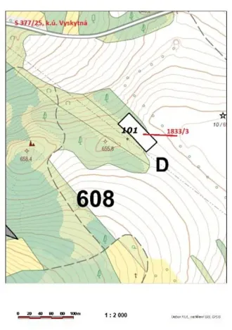 Prodej lesa, Vyskytná, 1907 m2