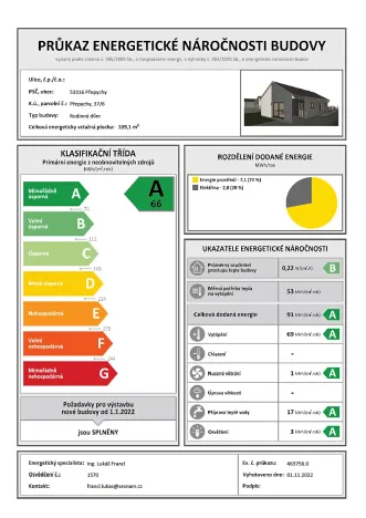 Prodej rodinného domu, Přepychy, 90 m2
